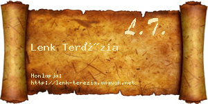 Lenk Terézia névjegykártya
